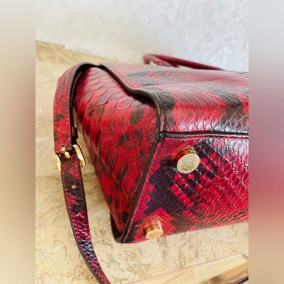 Michael Kors Red Snake Print Shoulder Bag - Picture 8 of 9